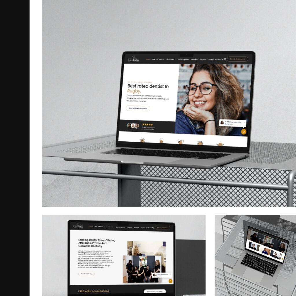 rugby smiles dental website showcase