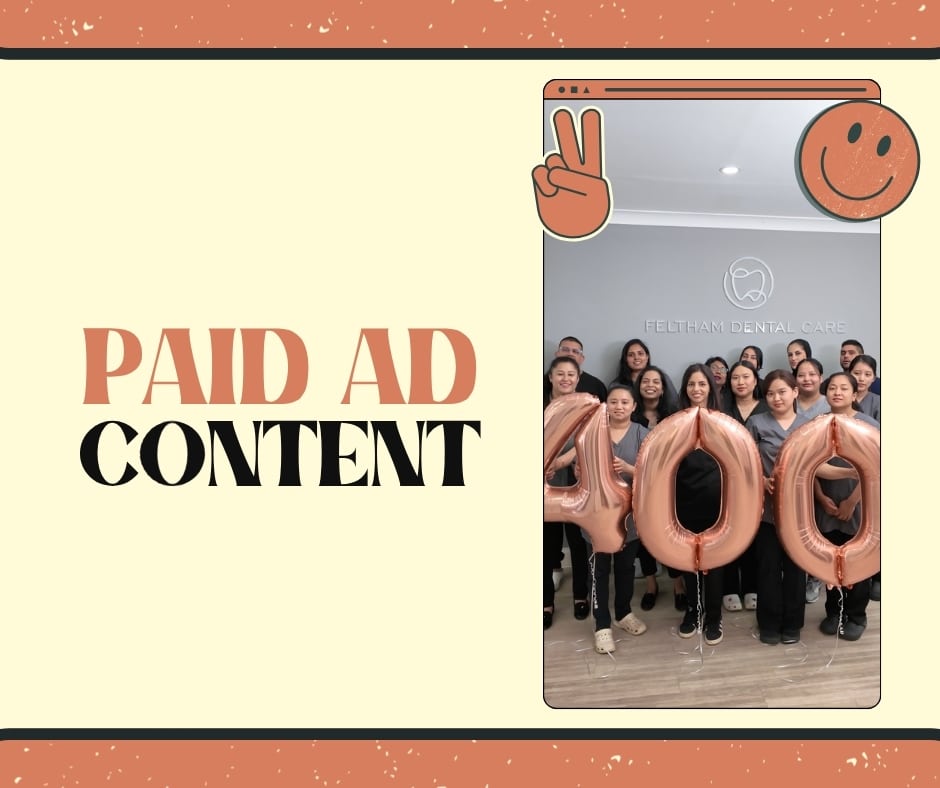 dental paid ad content example