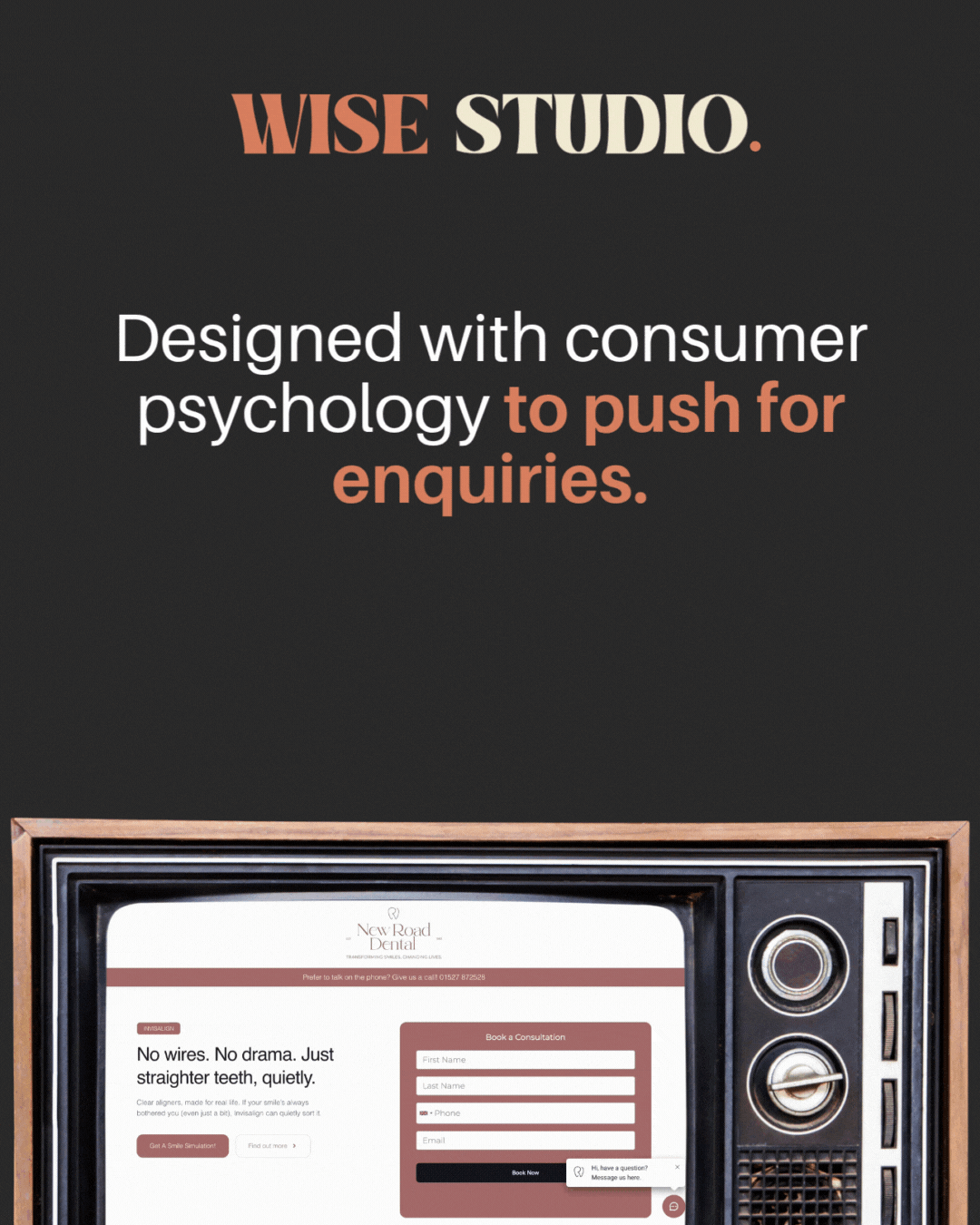 dental landing page mockup