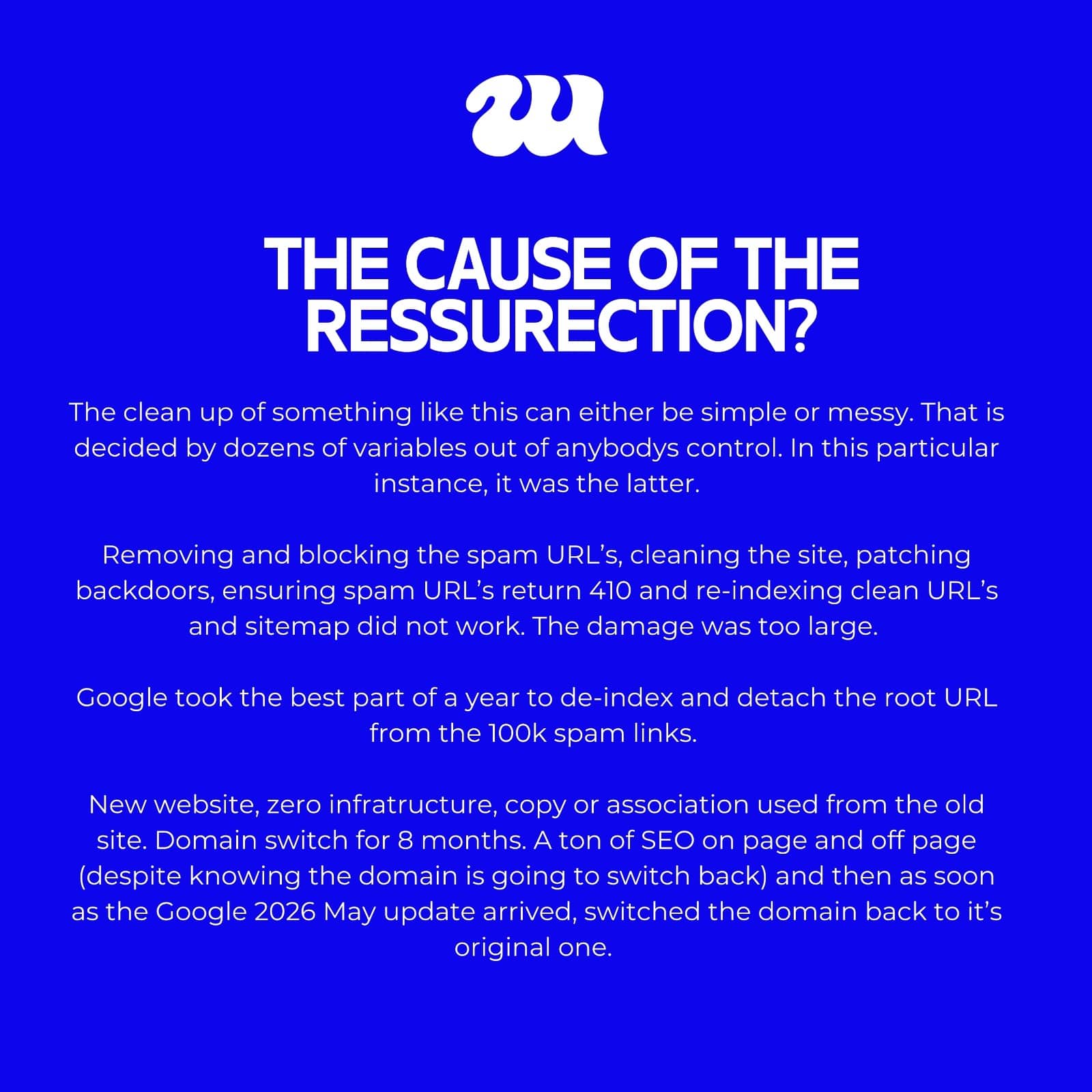 Dental SEO recovery screenshot showing turning point after domain migration